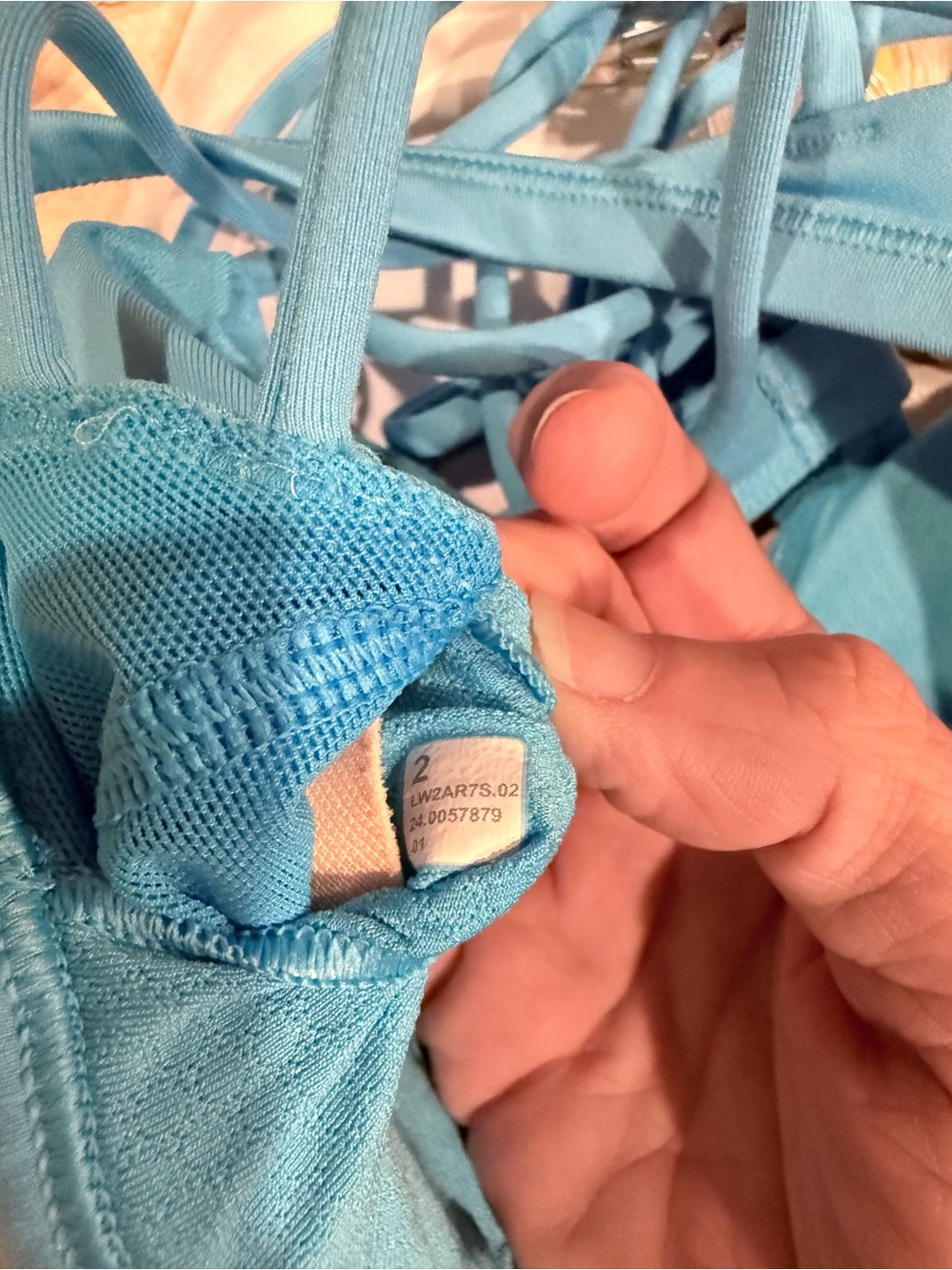 Lululemon Free To Be Wild Light Support Cup A/B Turquoise Bra - Picture 5 of 5